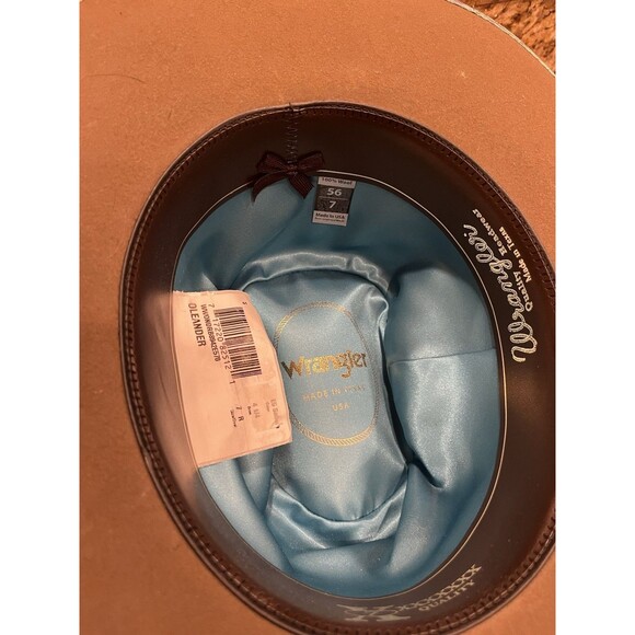 Wrangler Brown Hat with Patterned Trim - Picture 7 of 7